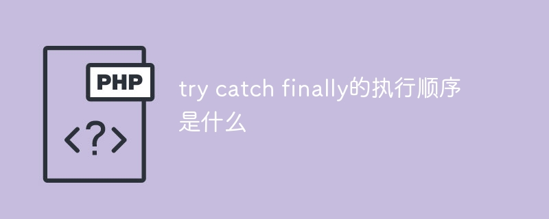 What is the execution order of try catch finally