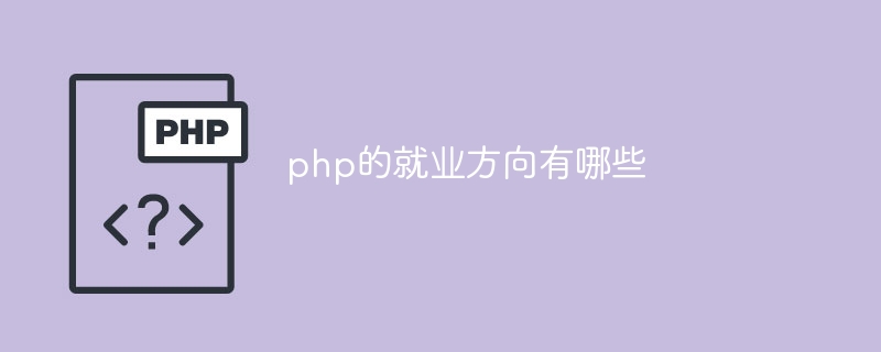 PHP での雇用の方向性は何ですか?