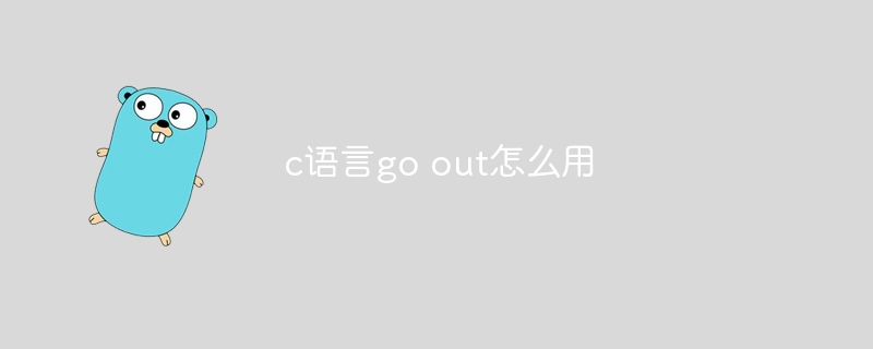 How to use go out in c language