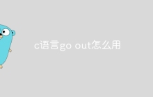 c语言go out怎么用