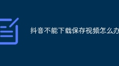 Was tun, wenn Douyin keine Videos herunterladen und speichern kann?