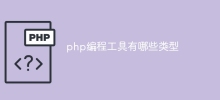 php程式設計工具有哪些類型