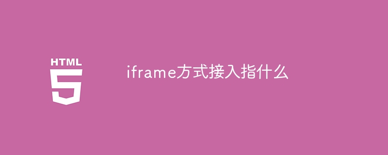 iframe方式接入指什么