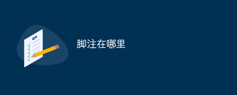 脚注はどこにありますか