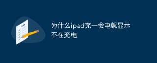 为什么ipad充一会电就显示不在充电