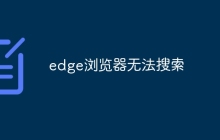edge浏览器无法搜索