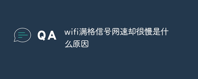 Wi-Fi 신호는 충분하지만 네트워크 속도가 매우 느린 이유는 무엇입니까?