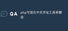 php視覺化中文開發工具有哪些