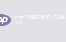 php中哪些字符被认为是间隔字符
