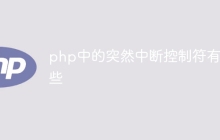 php中的突然中断控制符有哪些