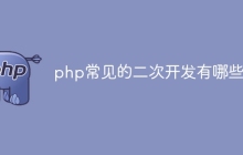 php常见的二次开发有哪些