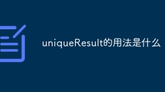 What is the usage of uniqueResult?