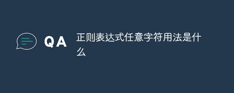 正規表現での文字の使用法は何ですか?