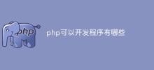 php可以開發程式有哪些