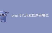php可以开发程序有哪些