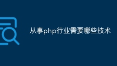 从事php行业需要哪些技术