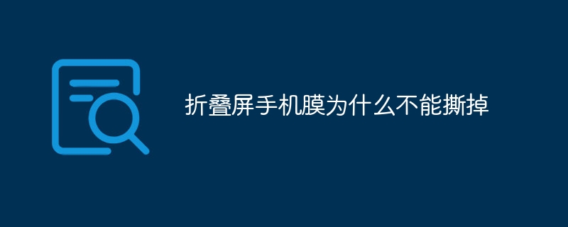 병풍휴대폰 필름은 왜 떼어낼 수 없나요?