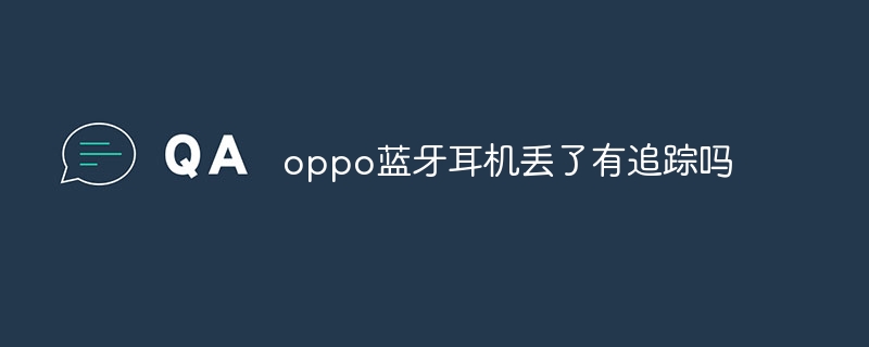 oppo蓝牙耳机丢了有追踪吗