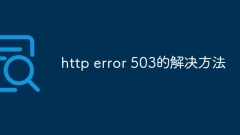 Penyelesaian kepada ralat http 503