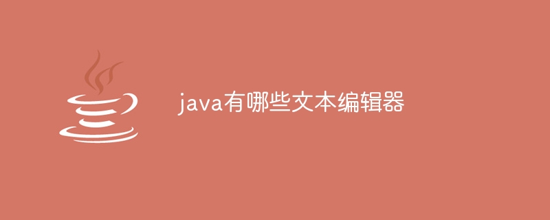 Javaにはどのようなテキストエディタがありますか?