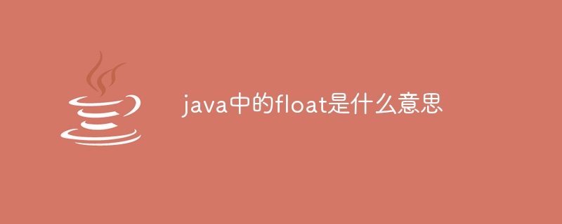 What does float mean in java