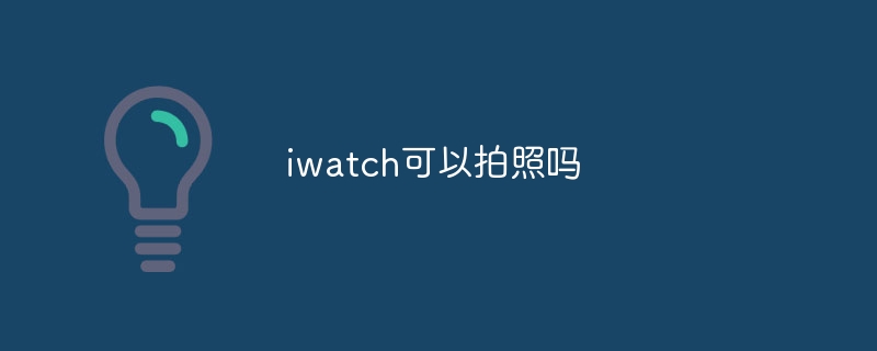 iwatch에서 사진을 찍을 수 있나요?