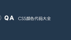 Complete list of CSS color codes