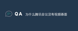 为什么腾讯会议没有视频画面