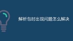 패키지를 구문 분석할 때 문제를 해결하는 방법