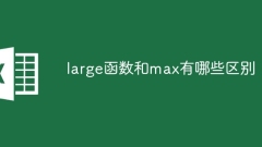 What are the differences between the large function and max?
