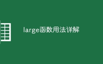 Detailed explanation of large function usage