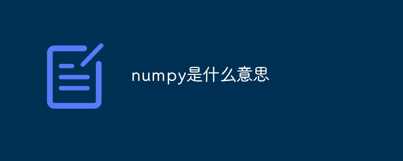 numpy是什么意思