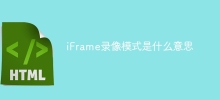 iFrame錄影模式是什麼意思