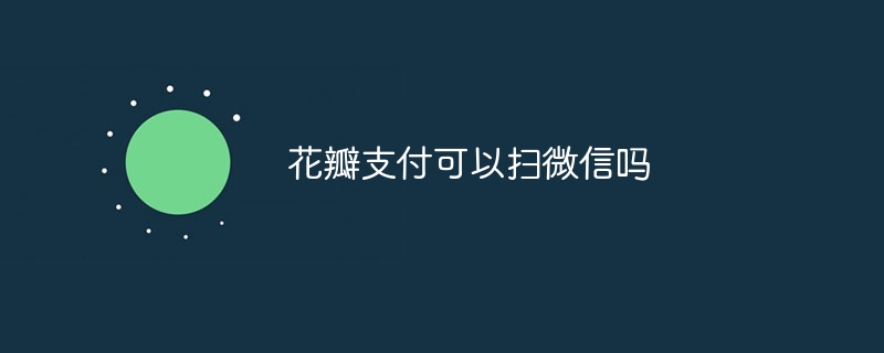 花瓣支付可以扫微信吗