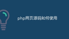 PHP 웹 페이지 소스 코드를 사용하는 방법