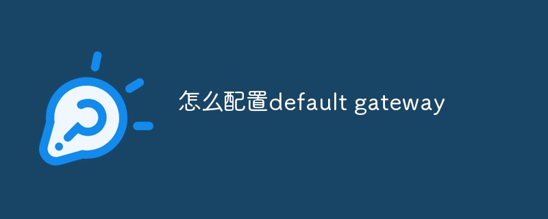 怎么配置default gateway