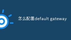 How to configure default gateway