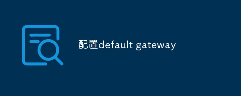 配置default gateway