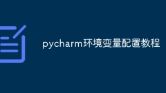 Pycharm environment variable configuration tutorial