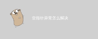 空指针异常怎么解决