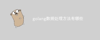golang数据处理方法有哪些