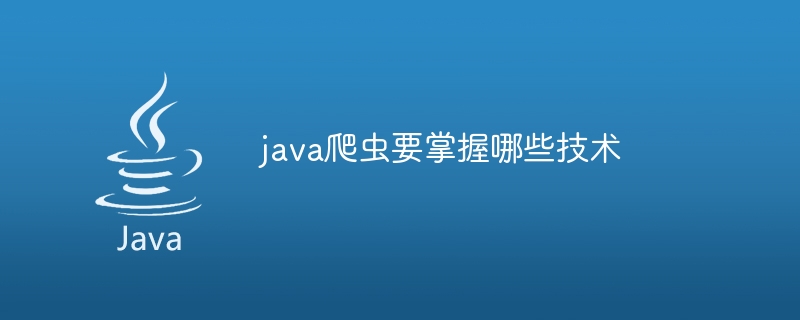 java爬虫要掌握哪些技术