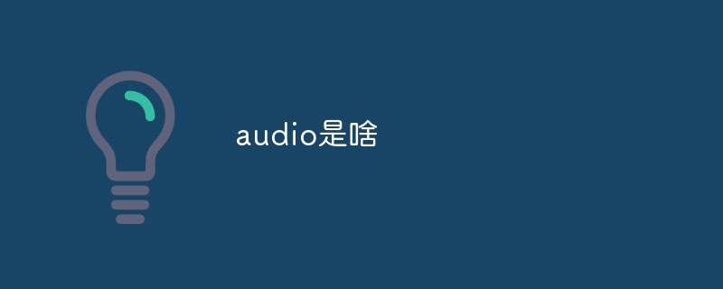 オーディオとは何ですか