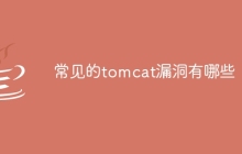 常见的tomcat漏洞有哪些