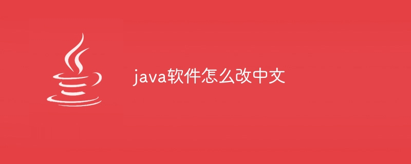 java軟體怎麼改中文