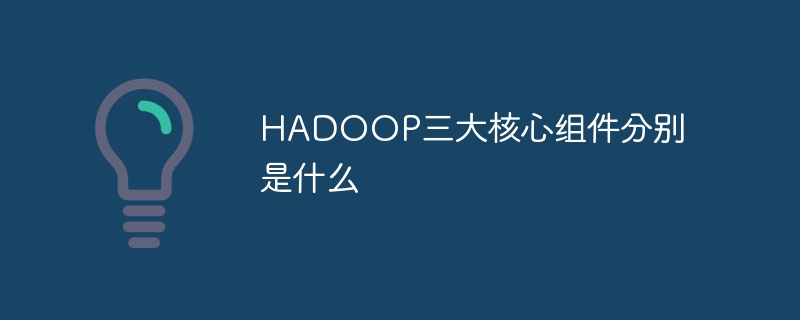 HADOOP三大核心组件分别是什么