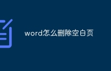 word怎么删除空白页