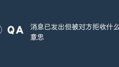 Qu'est-ce que cela signifie lorsqu'un message a été envoyé mais rejeté par l'autre partie ?