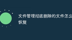 파일 관리에서 완전히 삭제된 파일을 복구하는 방법