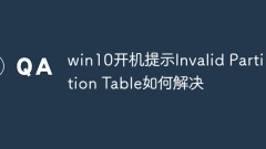 So lösen Sie das Problem einer ungültigen Partitionstabelle beim Starten von Windows 10